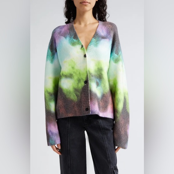 STINE GOYA Sweaters - Stine Goya Elba Rib Cardigan Tie Dye Multicolor Knit Sweater Size S